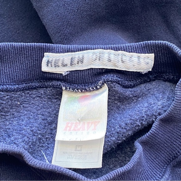 Y2K Fruit of The Loom Heavy St Johns Graphic Sweatshirt Woman Snall Blue Retro - Picture 11 of 15